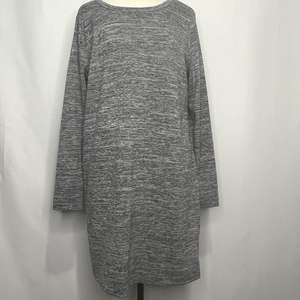 Gap Women’s Size L Heathered Gray Long Sleeve Sheath Dress